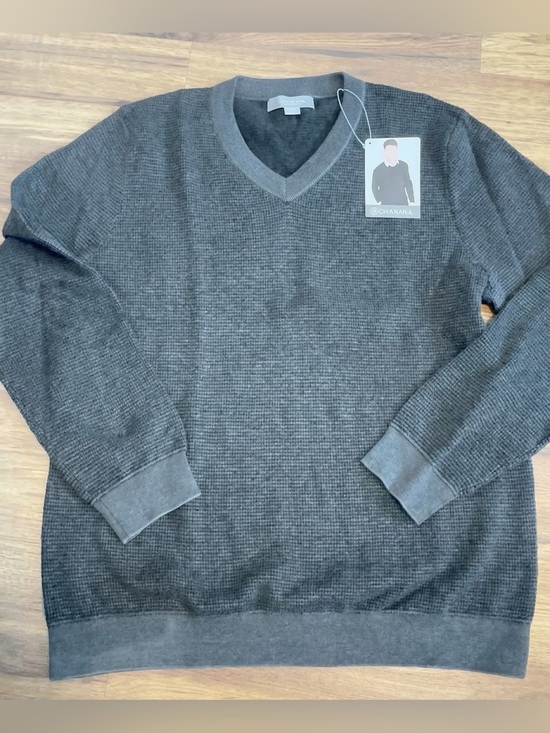 Cloudveil Other - NWT Cloudveil Men’s Large Grey Waffle Knit V-Neck PrimaLoft Sweater